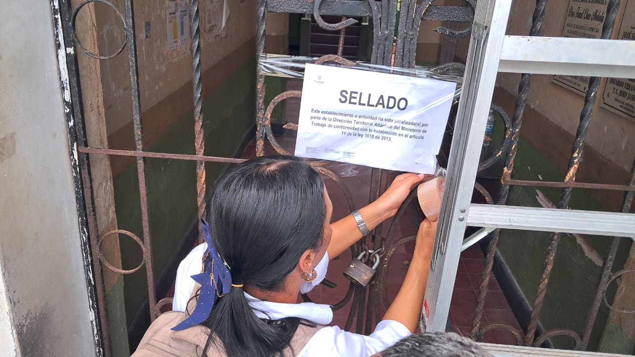 Cierre instalaciones Alcaldia de Sabanalarga Atlantico